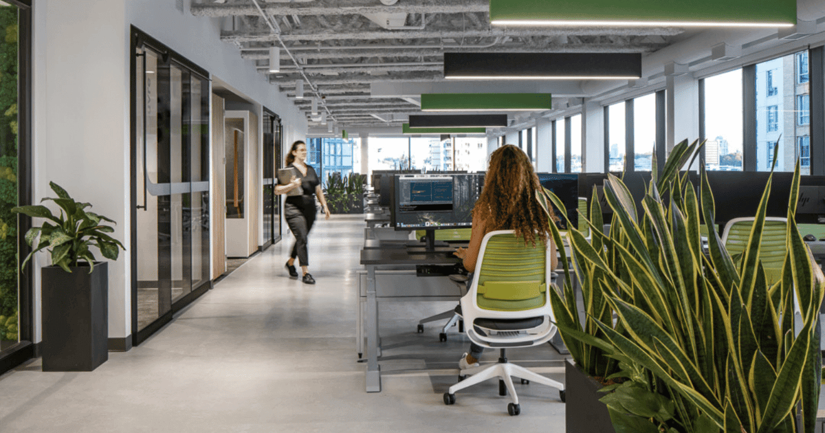 office interior design - open workstations
