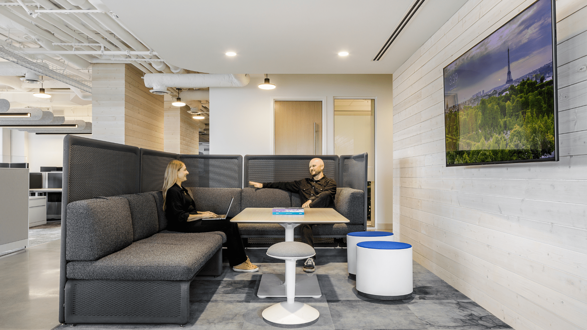 open work areas